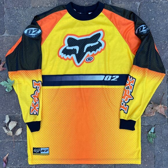 Vintage 80s Fox Racing 02 motorcross jersey size XL - Picture 1 of 5